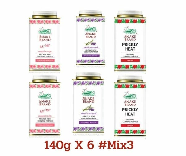 Snake Brand Powder MIX 3 - 6x 140 gram - Snake Brand Klassiek Poeder 140 gram