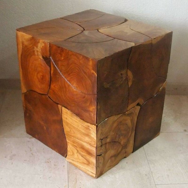 Houten Bijzettafel - Koffietafel 40x40cm  - Alleen levering in NL