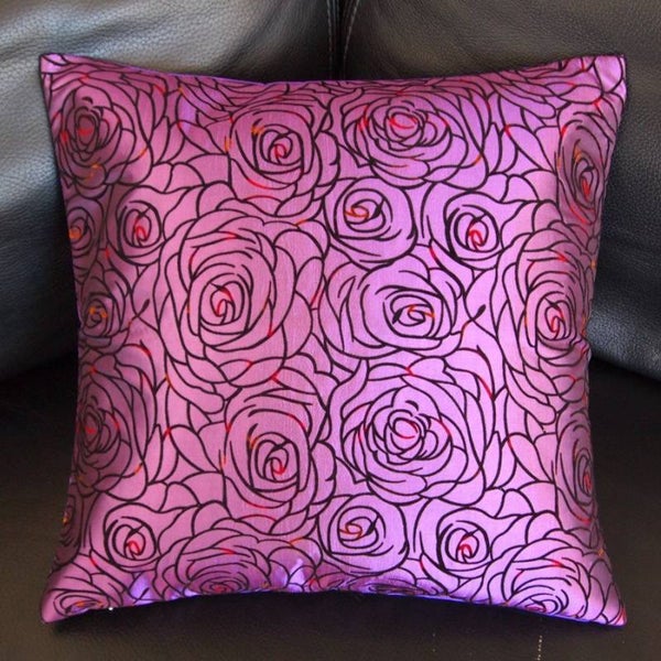 Thaise kussensloop / Thaise sierkussen - Paars patroon