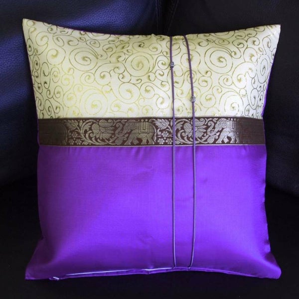Thaise kussensloop / Thaise sierkussen - paars classic