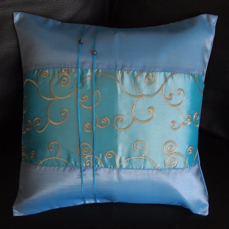 Thaise kussensloop / Thaise sierkussen - Lichtblauw