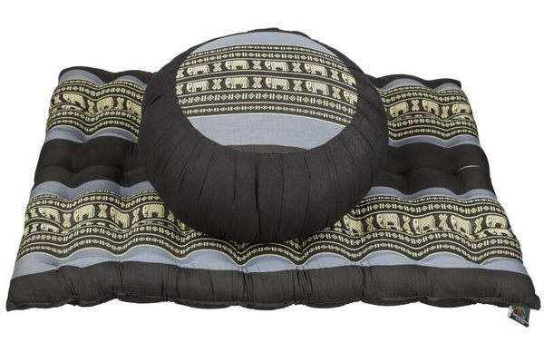 Meditatieset Blauw met olifanten en kapokvulling