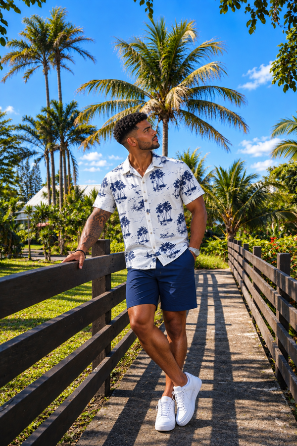 Ensemble Chemise & Short Jardin Tropical 🇷🇪