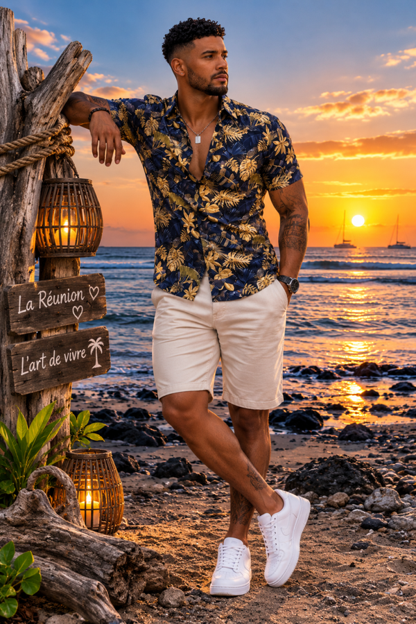 Chemise Coucher de Soleil Doré 🇷🇪
