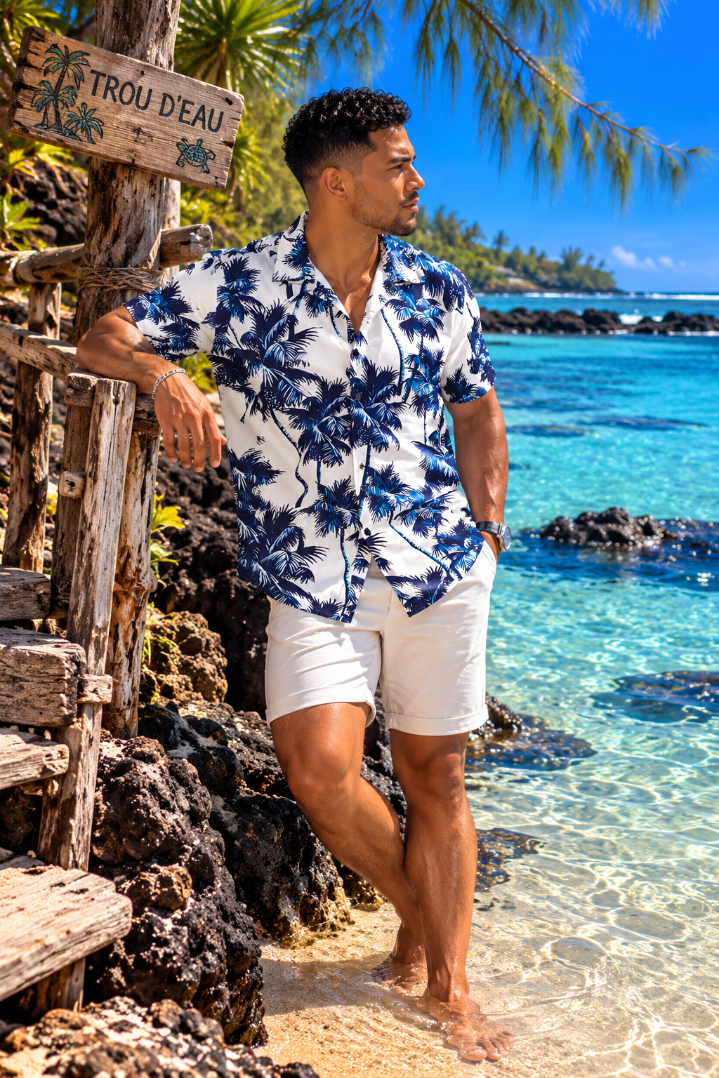 Chemise Trou d’Eau – Évasion Indigo 🇷🇪