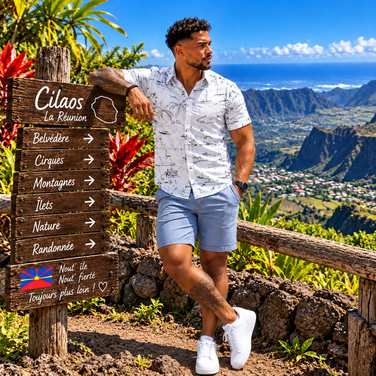 Chemise Cilaos – Escale Tropicale 🇷🇪