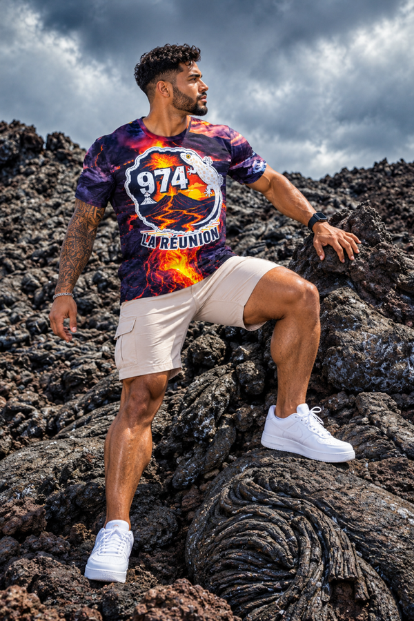 T-shirt 974 Volcan – Force de La Réunion 🌋