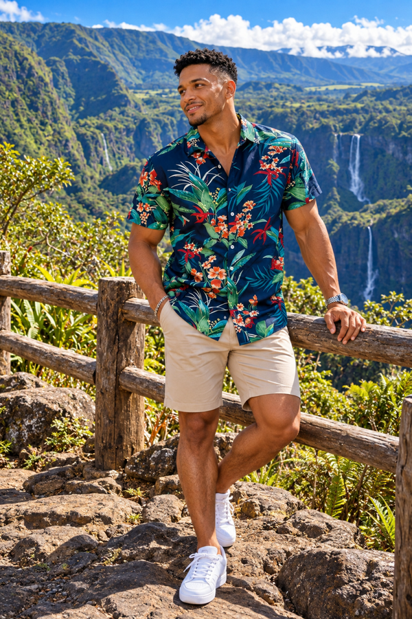 Chemise Trou de Fer – Jardin Tropical 🇷🇪