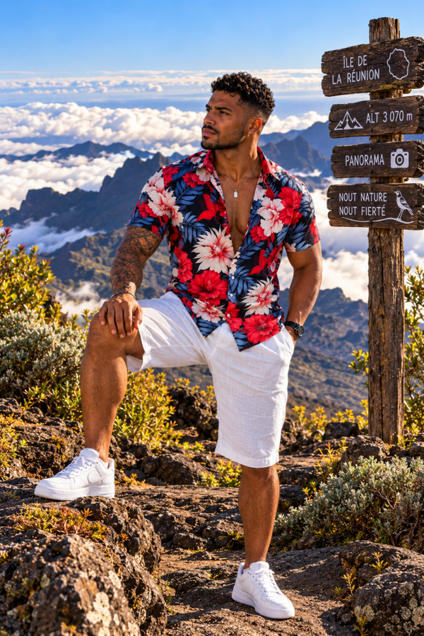 Pantacourt Blanc – Effet Lin Réunion 🇷🇪