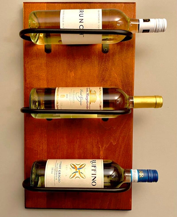 Hard Maple - Three Bottle Wine Rack