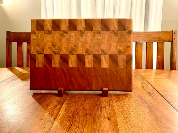 Sapele, White Oak - End Grain