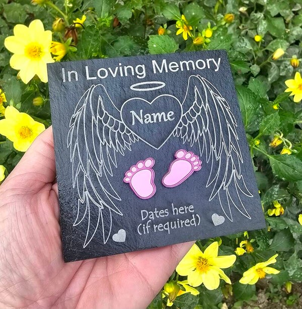 PERSONALISED baby infant loss MEMORIAL stillborn stillbirth miscarriage born sleeping angel grave marker