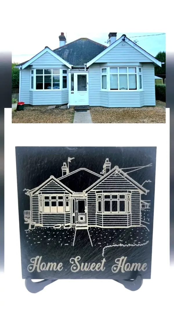 Housewarming gift PERSONALISED New home house PHOTO Slate Coaster Plaque Sign YOUR HOME