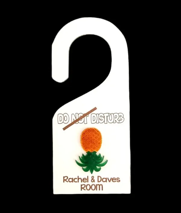 Personalised Upside Down Pineapple DO NOT DISTURB / DO DISTURB door Hanger Sign Swingers Gift