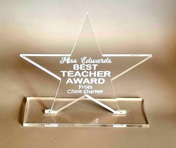 Best TEACHER ASSISTANT HEAD gift personalised Thank you End of year award STAR plaque nursery