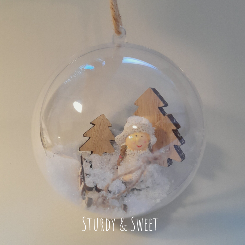 Kerstbal sneeuwlandschap