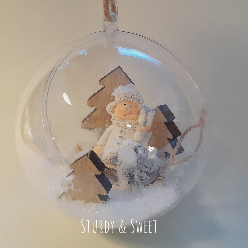 Kerstbal sneeuwlandschap