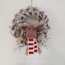 kerstkrans gehaakte eland