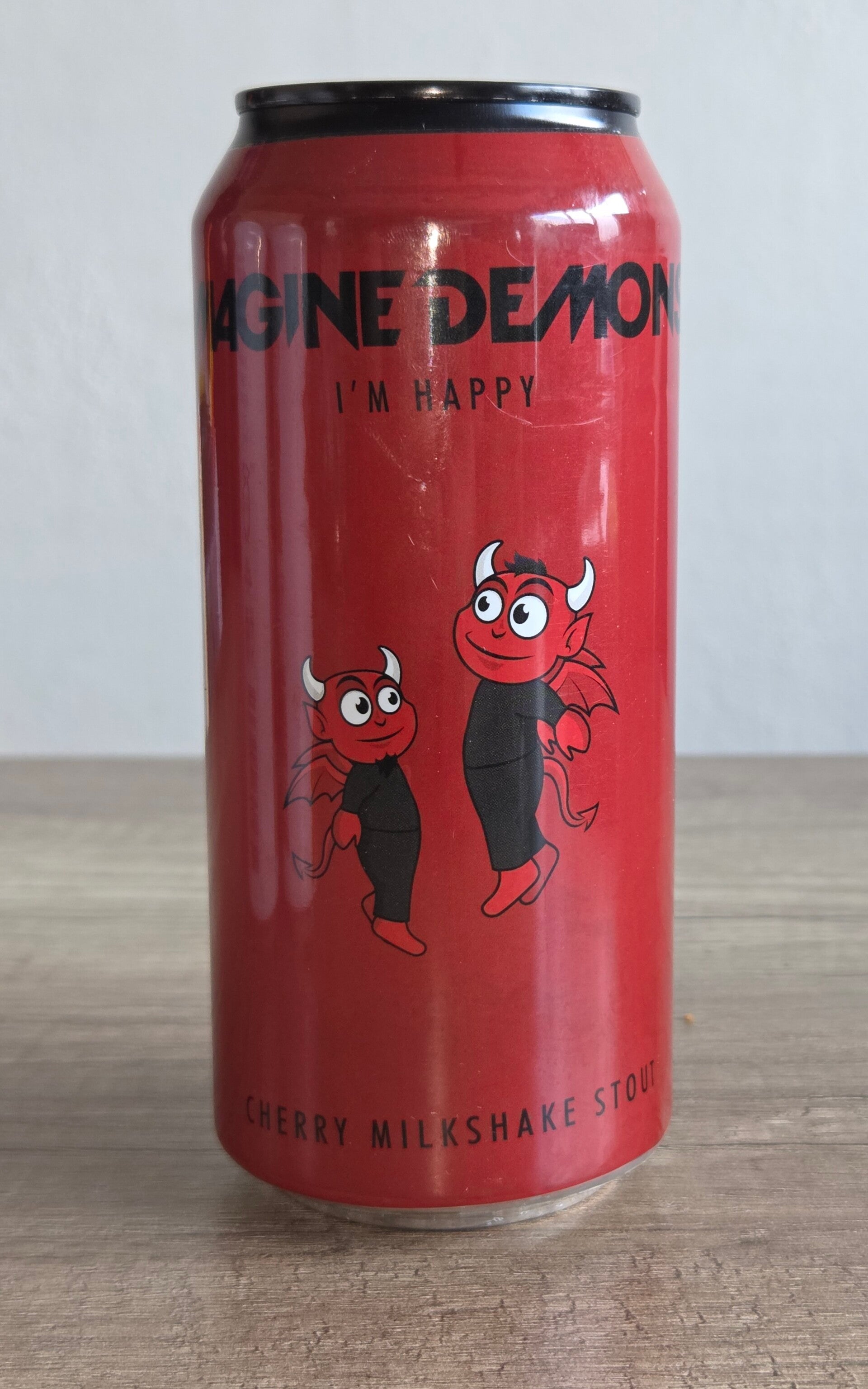 Happy Demons: Imagine Demons: I'm Happy 44cl (Cherry milkshake stout)