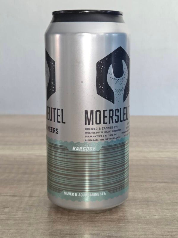 Moersleutel: Barcode: Silver & Aquamarine 44cl (BA Stout)