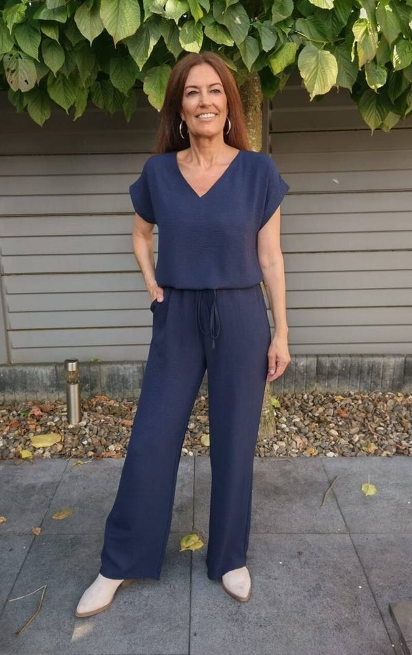 Musthaves by Elja 2-delige set broek en top donkerblauw