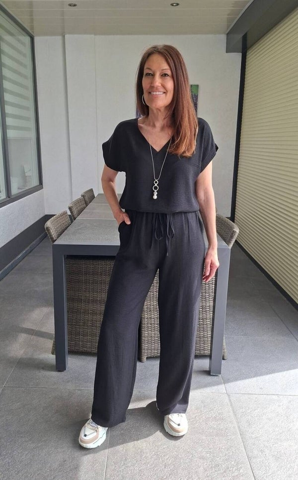 Musthaves by Elja 2-delige set broek en top zwart