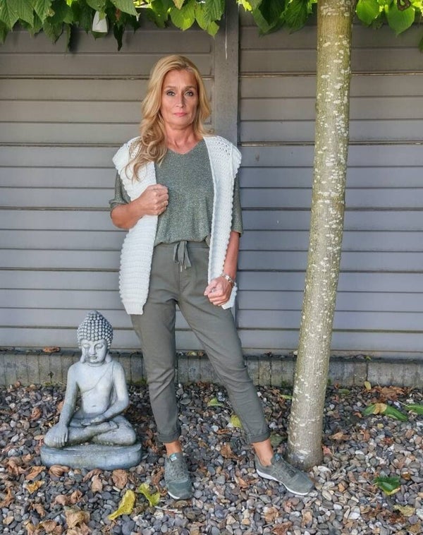 Grof gebreid gilet van Triple Nine wolwit