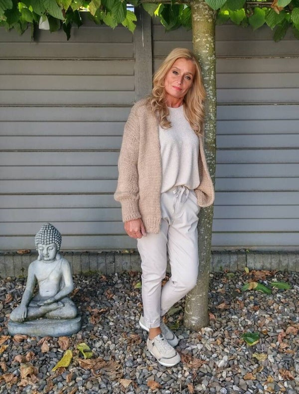 Losgebreid vest Triple Nine taupe