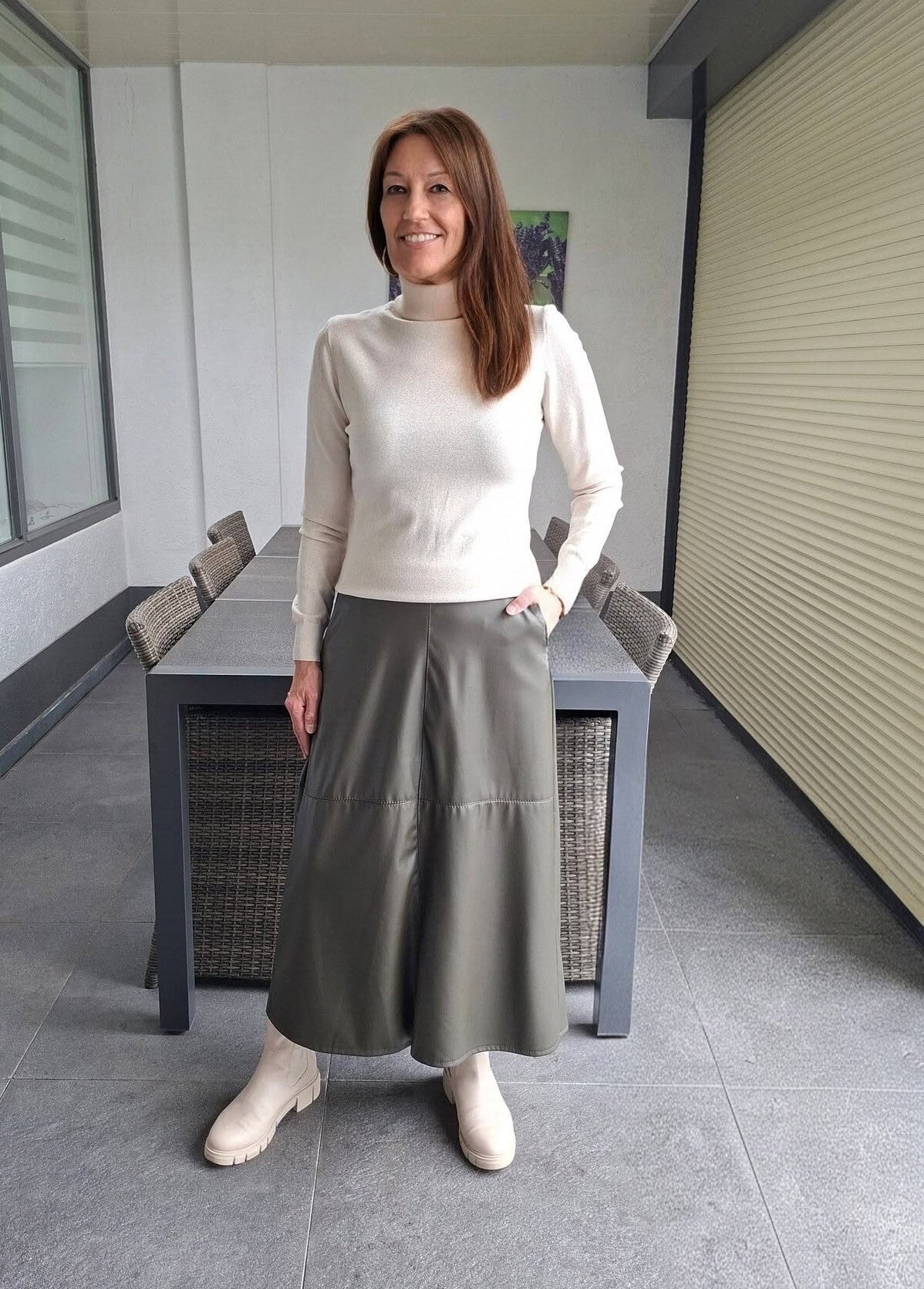 Coltrui met lurex creme