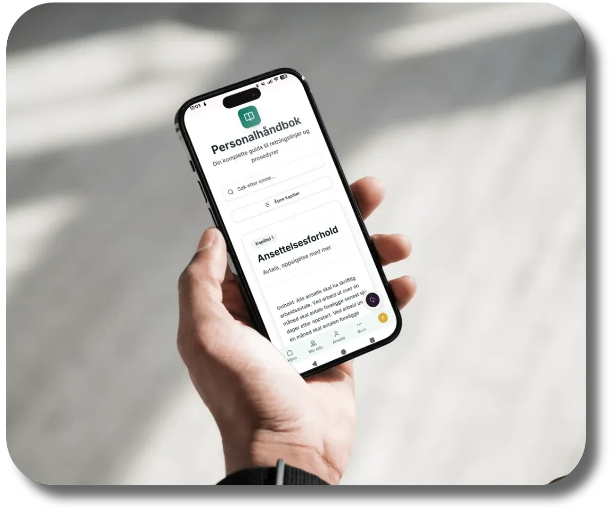 HMS-system med personalhåndbok