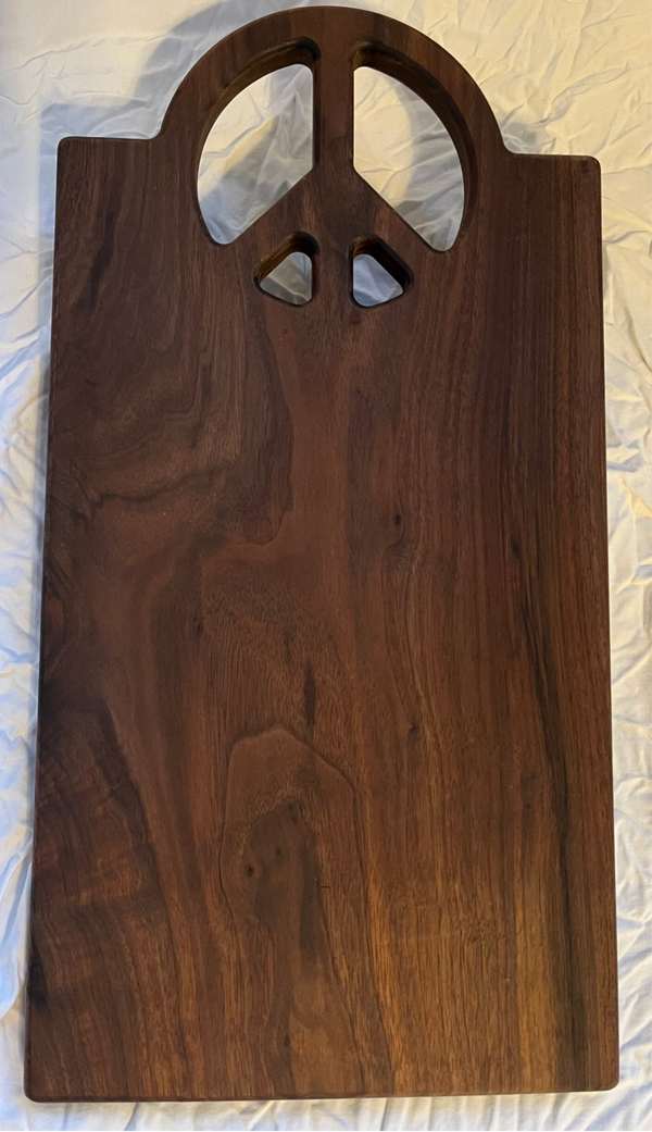 Cutting Board with Peace Symbol