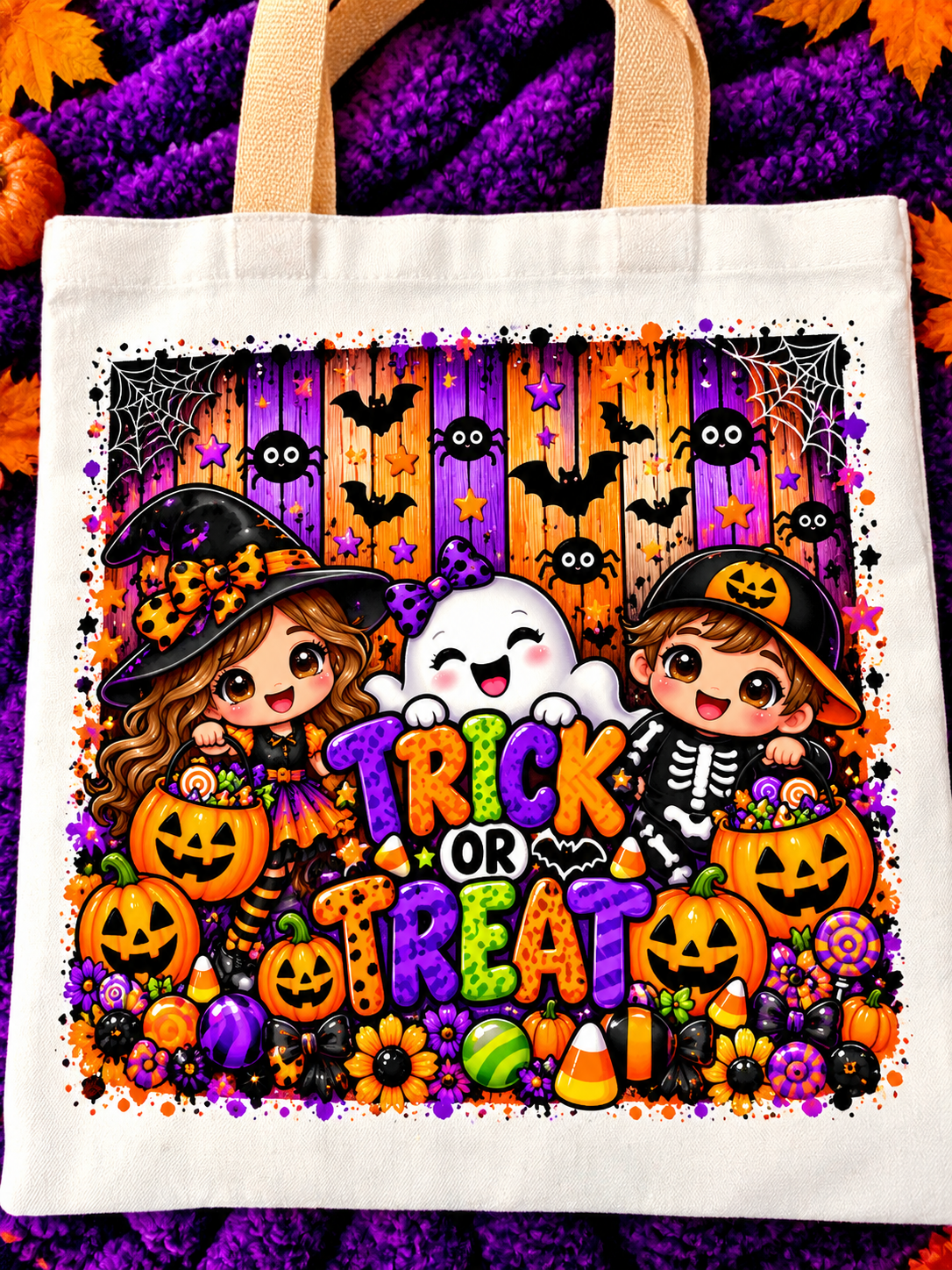 Halloween Candy Tote Bags