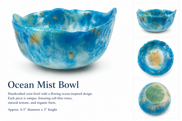 Ocean Mist Resin Bowl