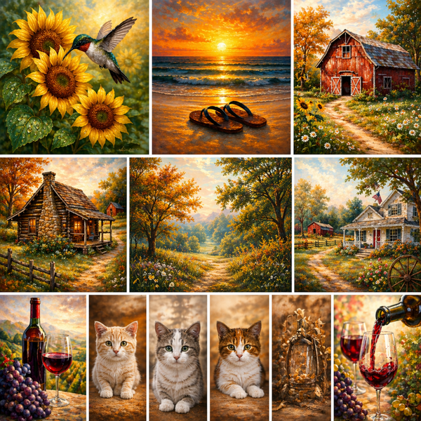 Assorted 4x4" Decorative Magnets