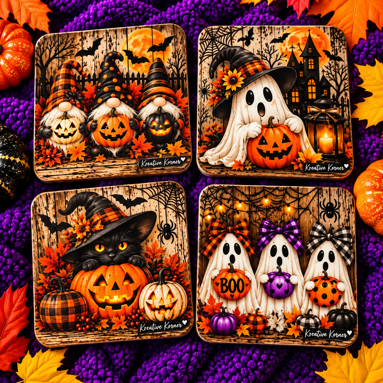 Halloween coaster set