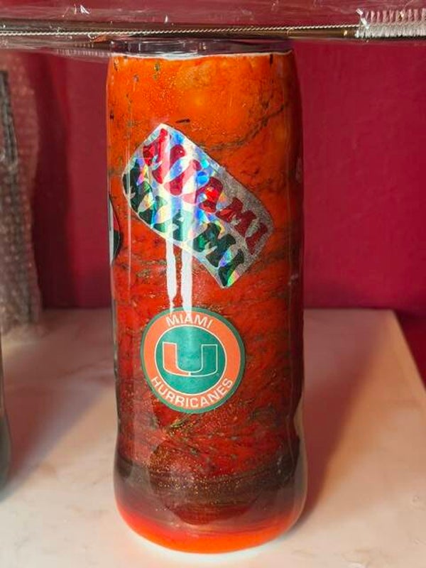 Miami Hurricanes Handmade 20 oz Resin Tumblers****Sold****