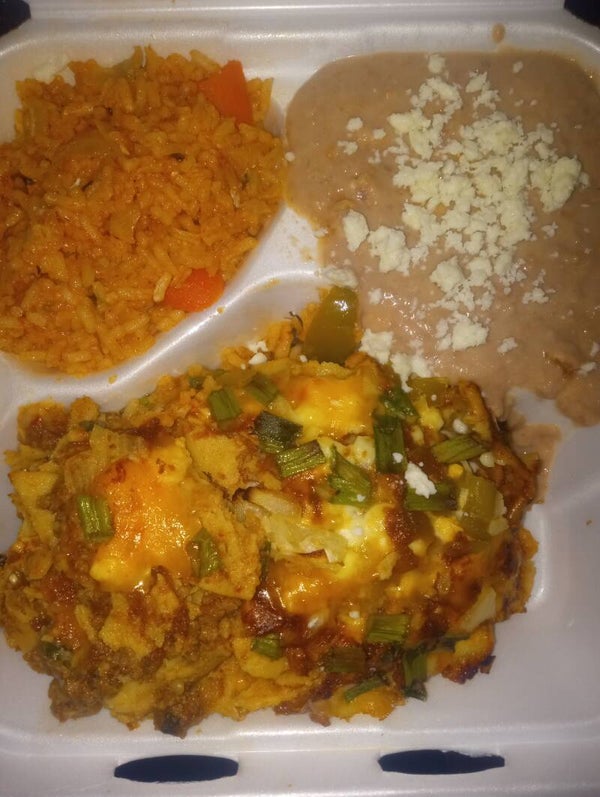 Enchilada Plate Beef (Red) Chicken (Green)