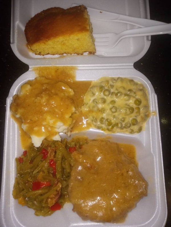 Smothered Pork Chops Plate