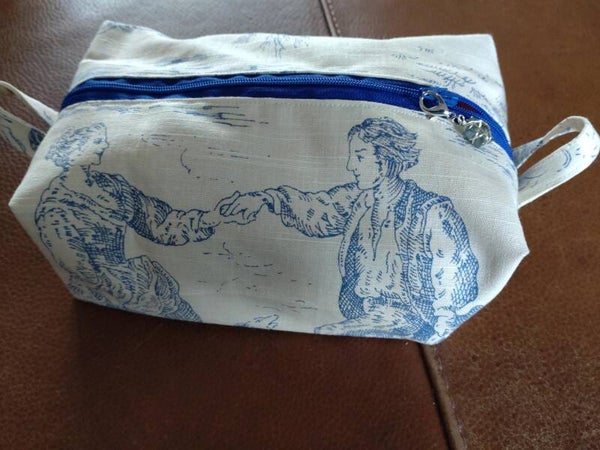 Medium bag - blue toile de jouy