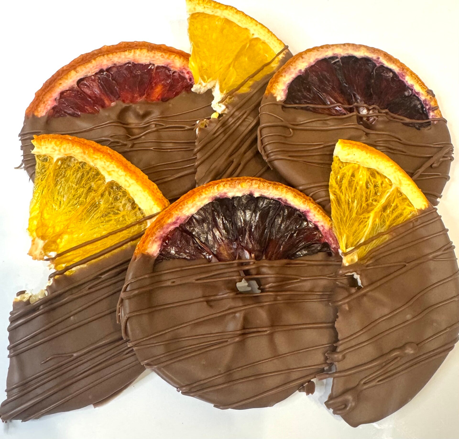 Chocolate dipped orange