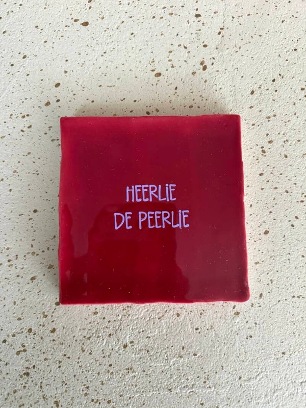 Tegeltje heerlijk de peerlie