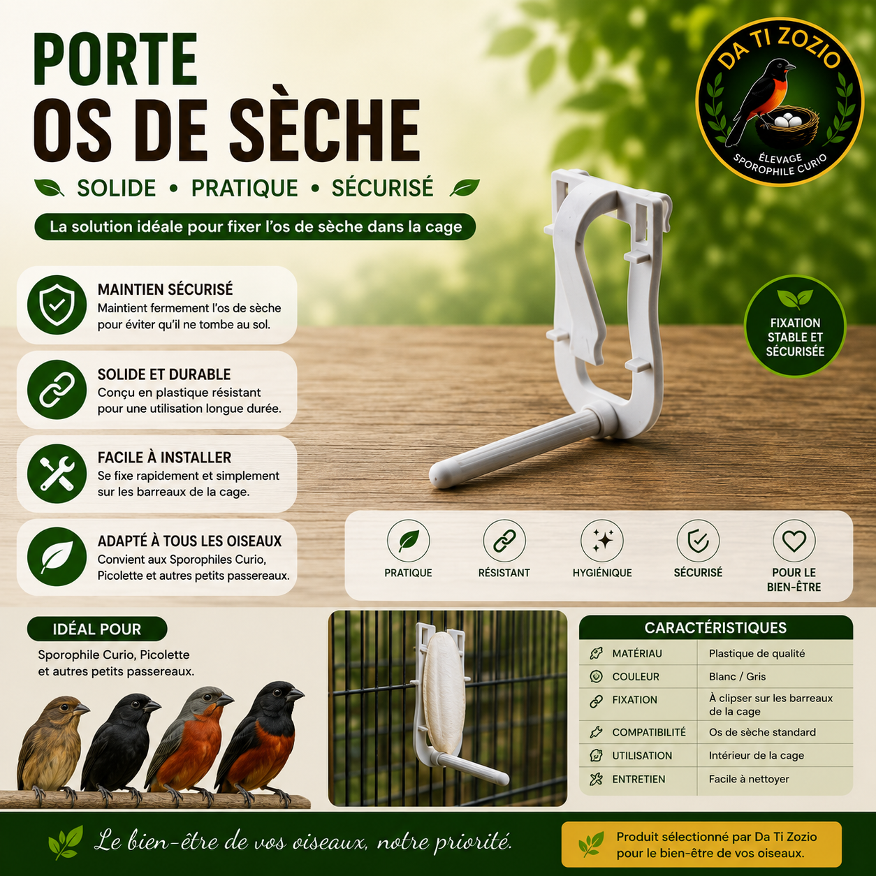 Porte-os de seiche