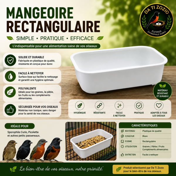 Grande mangeoire pour volière