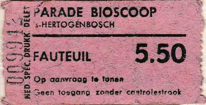 parade bioscoop kaartje