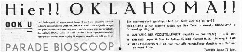oklahome in de parade bioscoop
