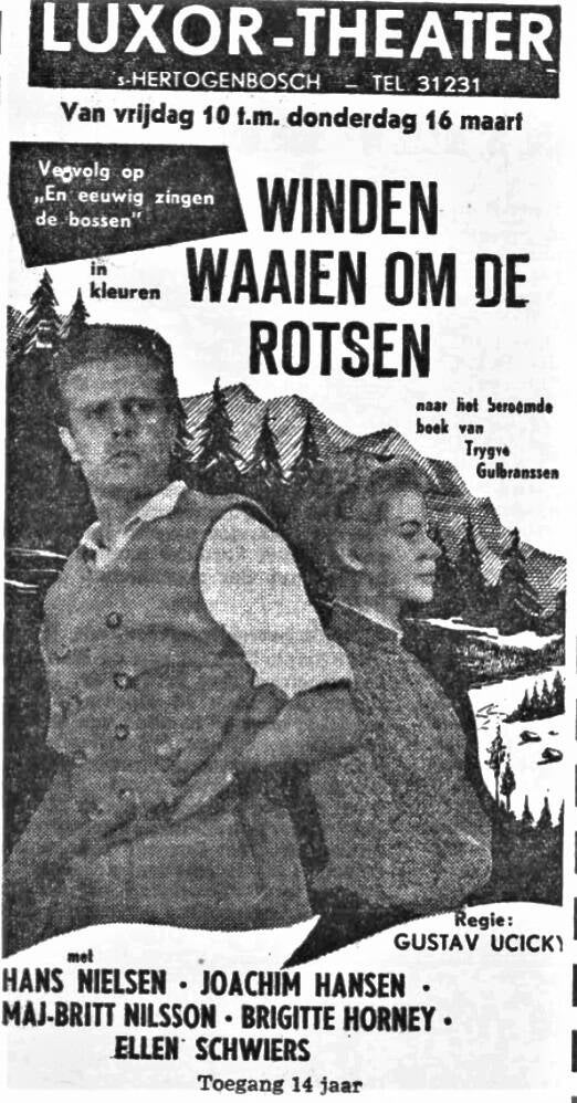 winden waaien om de rotsen