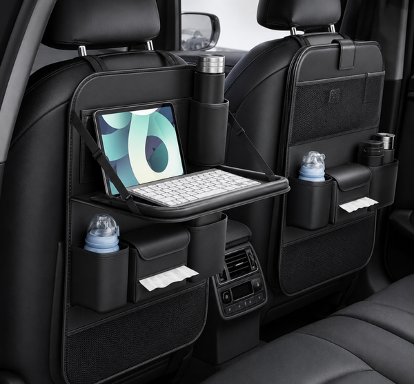 Luxe auto stoel organizer met tafeltje