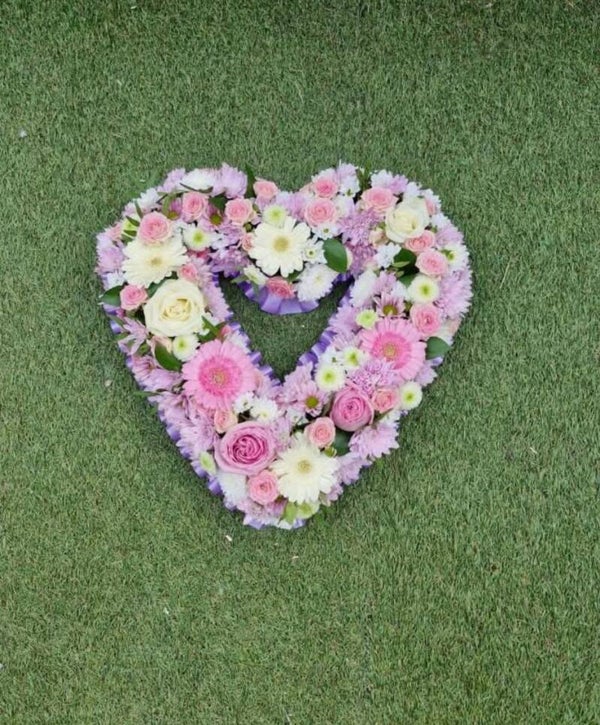 Open mixed pastel heart 14inch