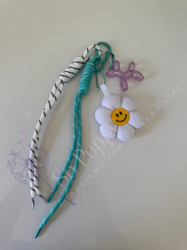 So Peppy White Flower Charm