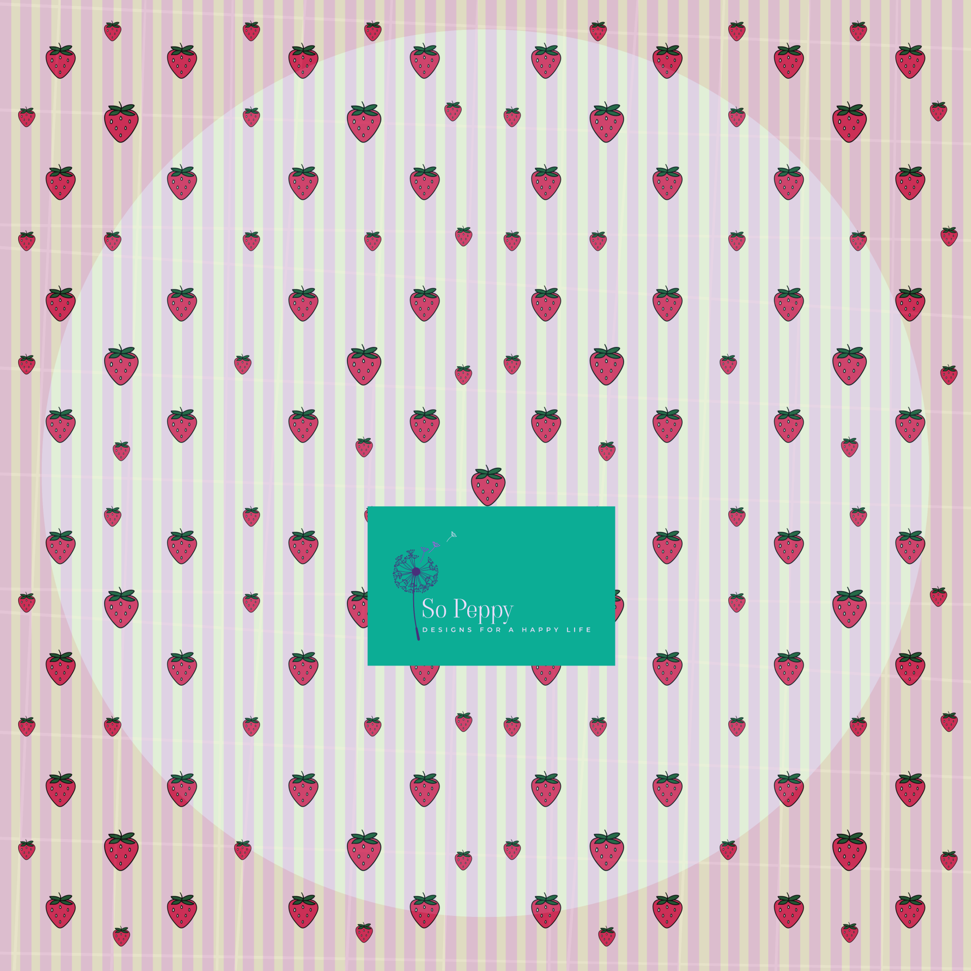 Seamless pattern "So Peppy Strawberry"